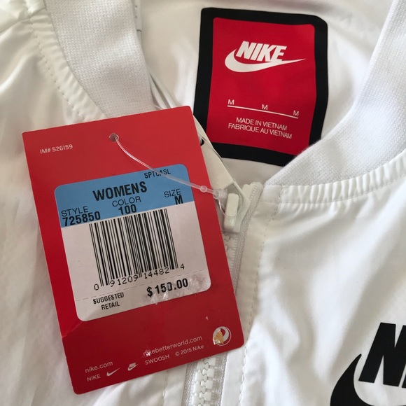 Nike wind breaker white mesh running jacket - Picture 3 of 3